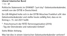 Facebook-Beitrag der Liberal Islamische Bund