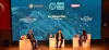 Handelsminister Mehmet Muş (r) während des vierten Türkiye-Gipfels zur Exportmobilisierung, organisiert von der Turkuvaz Media Group, in Gaziantep im Südosten von Türkiye, 2. September 2022.